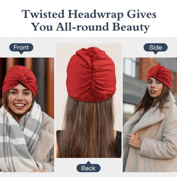 MoKo Turban Headband for Women Men, Fashion Twisted Turbans Headwrap Beanie Hat - Picture 2 of 6